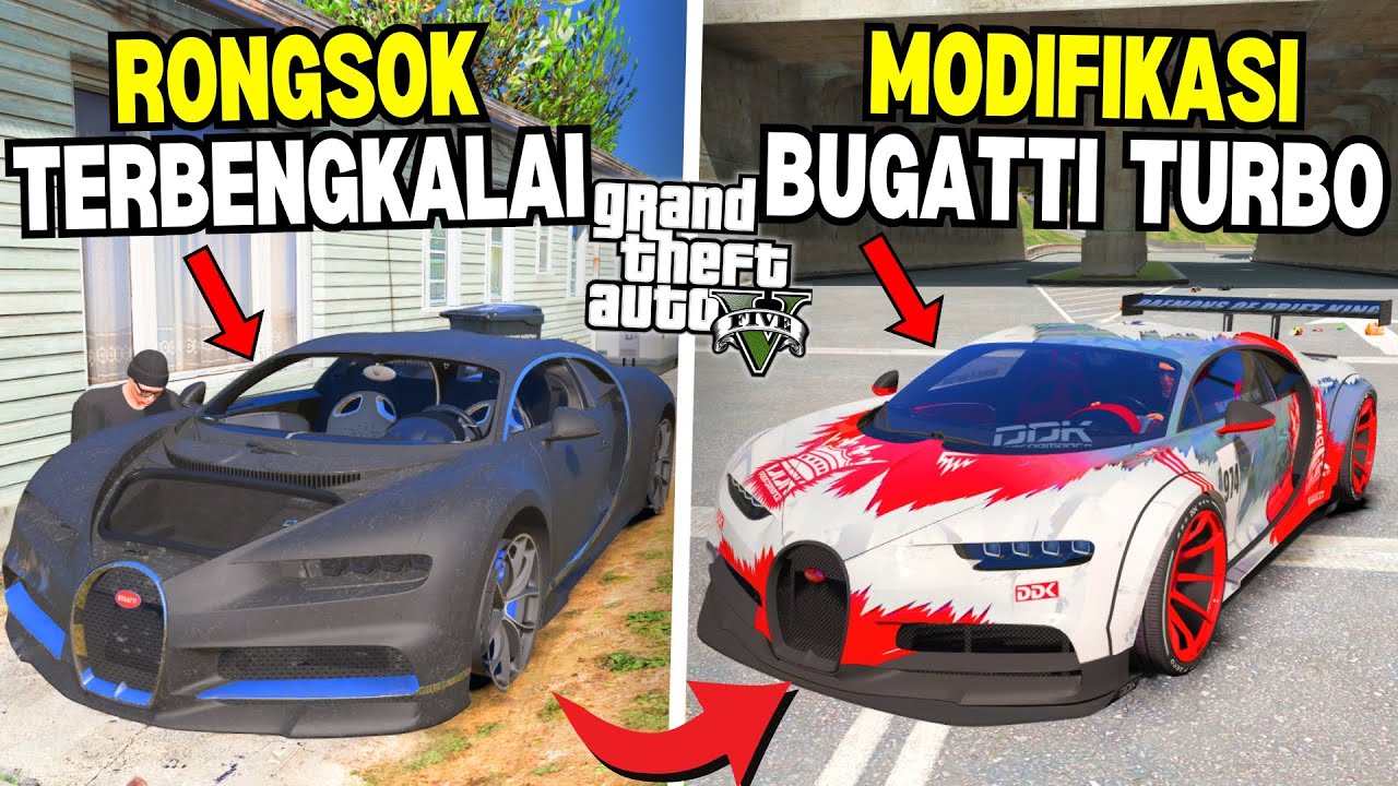Aku Menemukan Mobil Hypercar Langka Bugatti Rongsok Terbengkalai di Kota - GTA 5 MOD