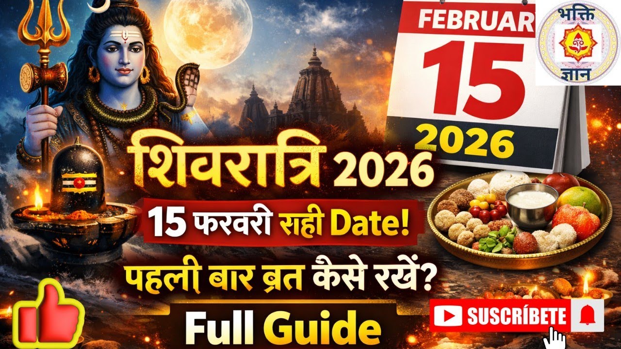 Shivratri 2026 : 15 February सही Date 🙏| पहली बार व्रत कैसे रखें? | Full Guide |🫵🔱| @Bhaktigyan-f7q 
