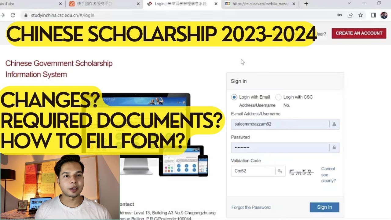 How To Fill Chinese Government Scholarship (CSC) Form? | Required Documents? In Urdu