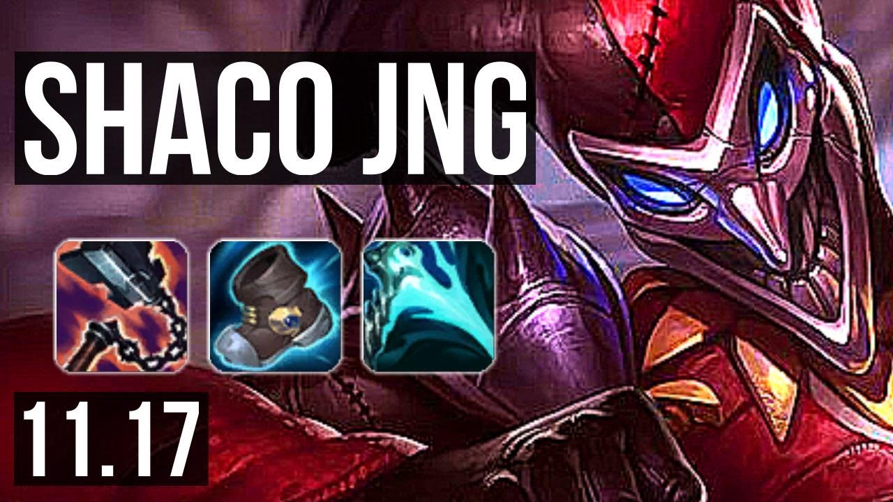 SHACO vs ZAC (JUNGLE) | 7/0/5, 1.5M mastery, Godlike, 300+ games | NA Master | v11.17