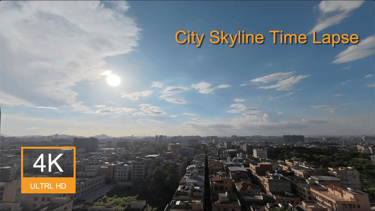 4K City Skyline Time Lapse: Clouds to Neon Lights