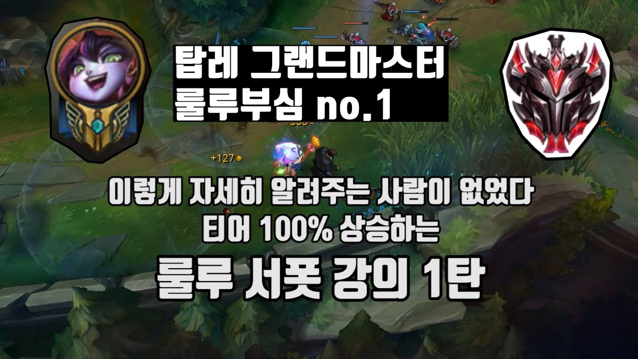 룰루서폿으로 티어100% 올리는 비법 강의 (다이아1구간)
