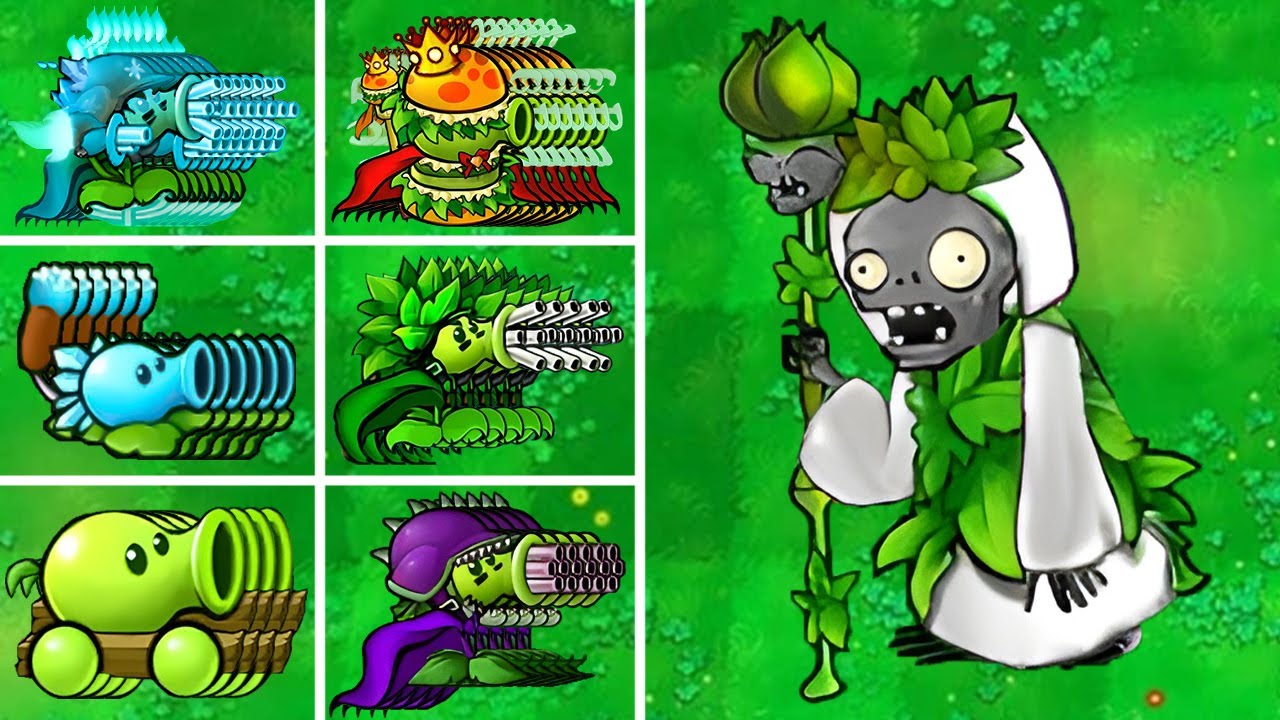 PVZ 1 Hybrid Challenge - 1 All Hybrid Peashooters Vs Reborn Maze Zombie - Who Will Win?