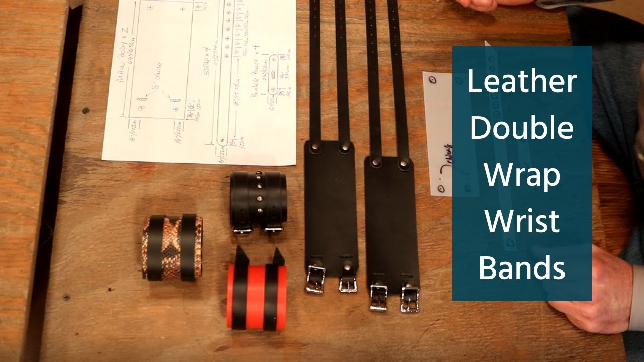 Leather Double Wrap Wrist Bands