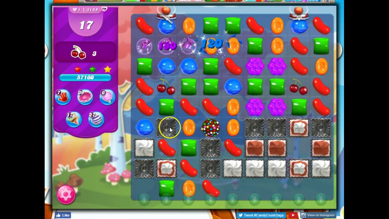 Candy Crush Level 3155 Talkthrough, 24 Moves 0 Boosters