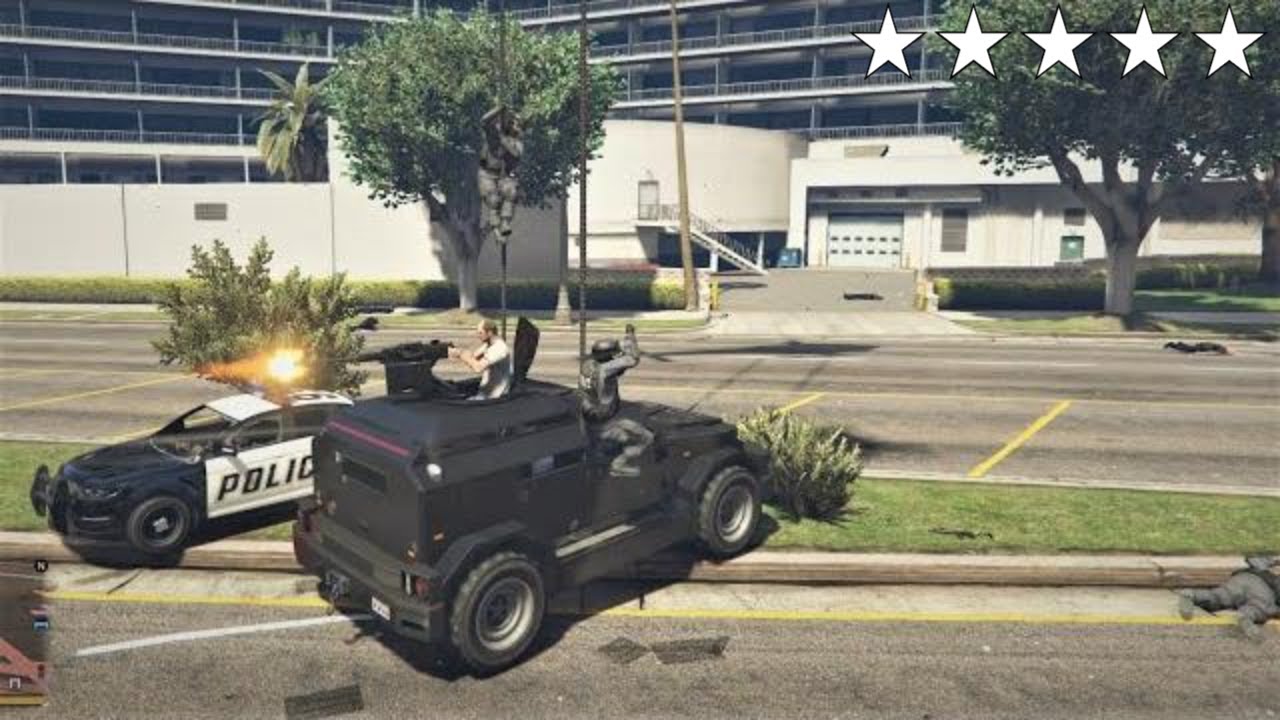 GTA 5 Franklin, Lamar, Michael, Trevor, Jimmy's FIVE STAR ESCAPE FROM  THE SECRET POOL