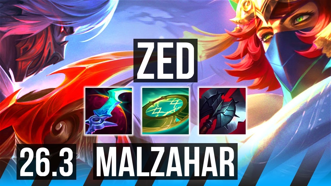 ZED vs MALZAHAR (MID) | 48K damage | KR Master | 26.3