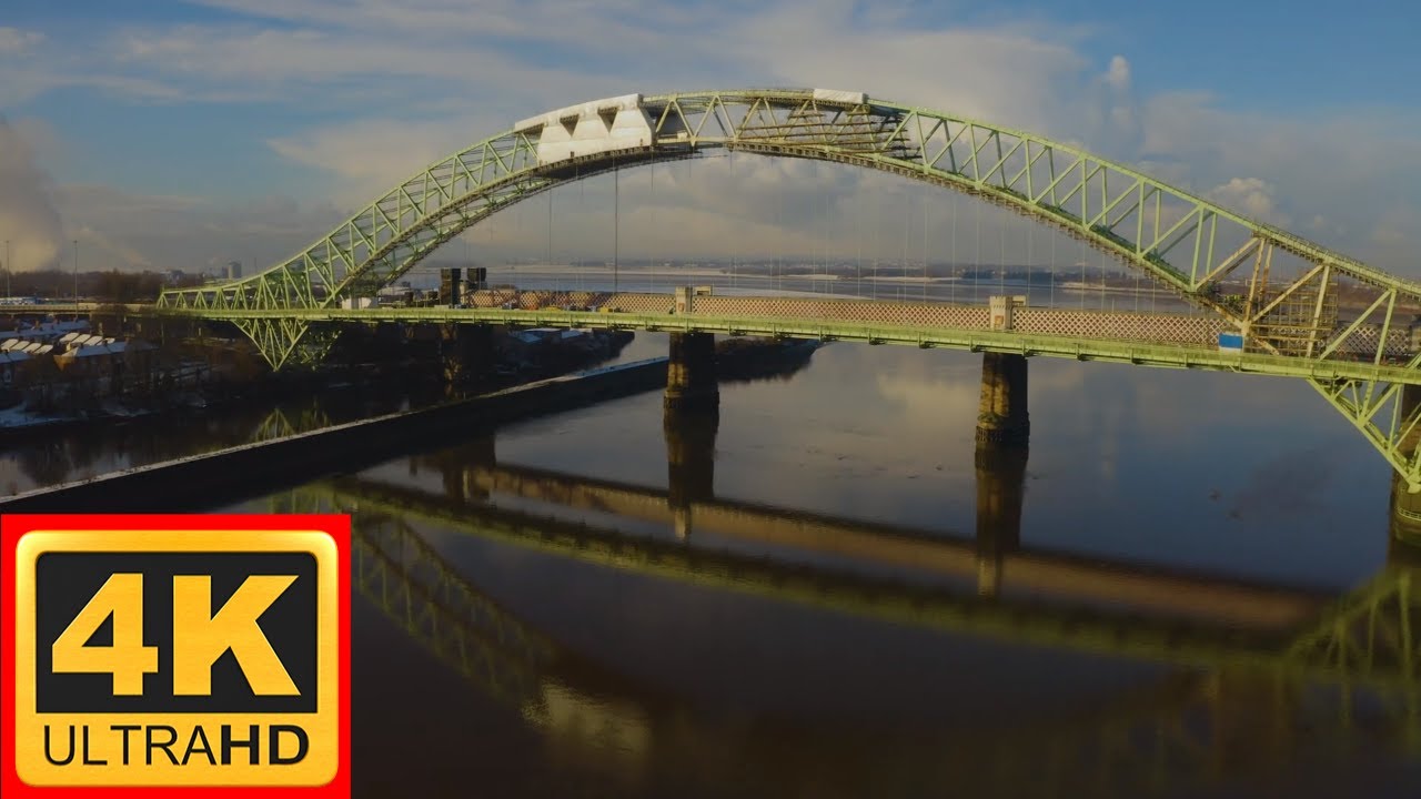 Liverpool Drone footage runcorn bridge