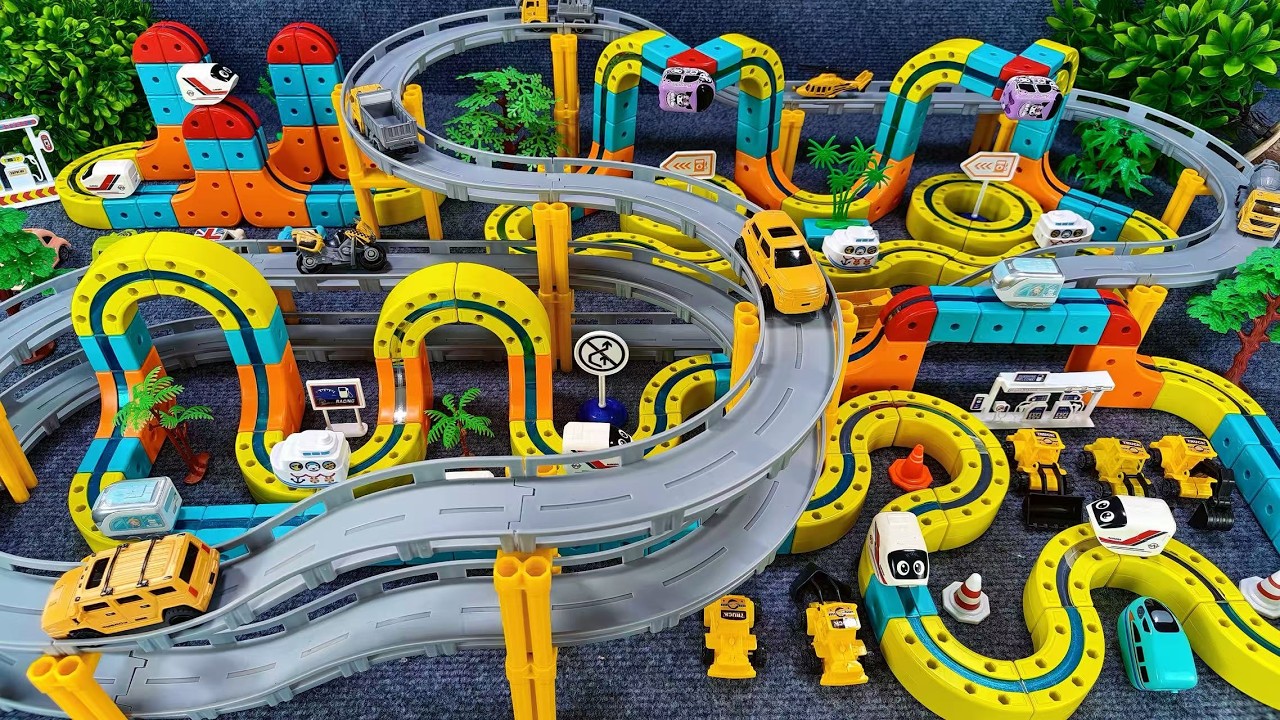 9  minute ASMR Toy Unboxing Video: Magical Magnetic Track Building Blocks Toy Train | Toy Review