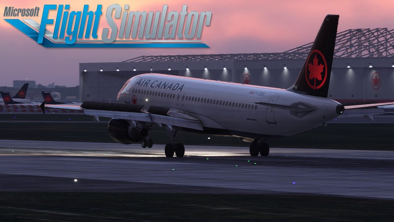 Golden Hour Landing into Montreal | Air Canada Fenix A320 | MSFS 2020