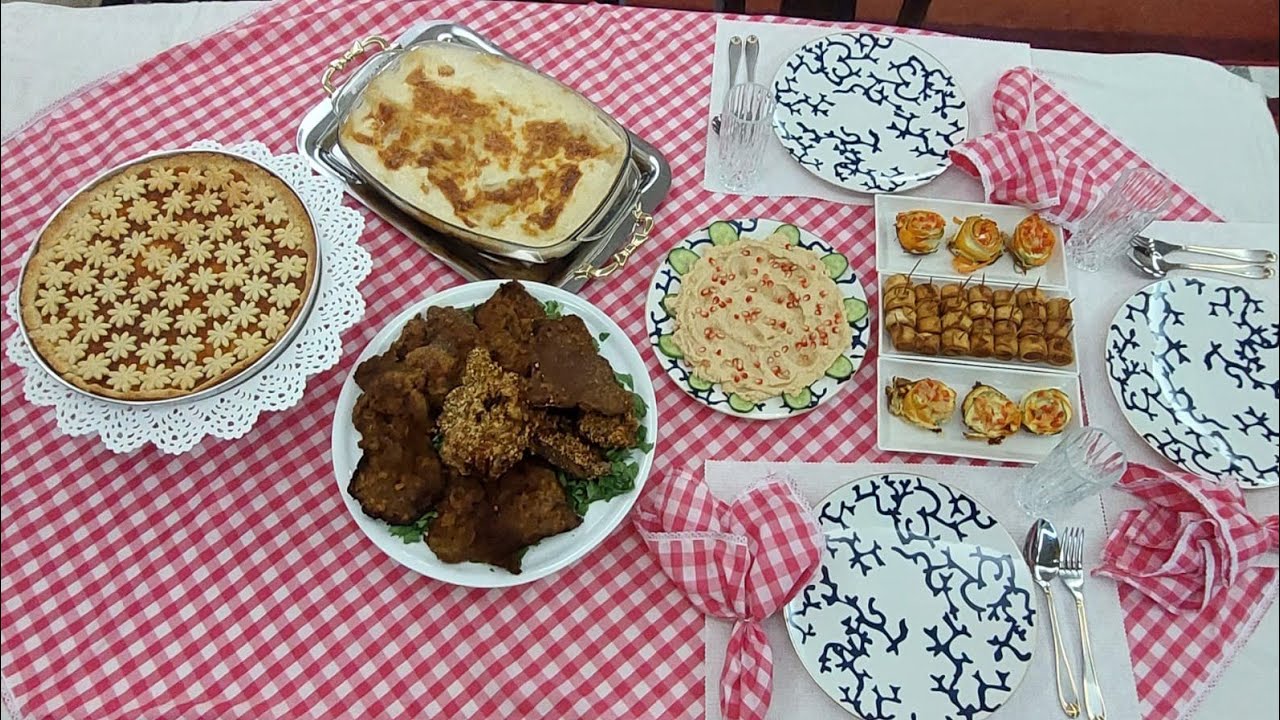  سفرة فطار 5 رمضان 🌙  بفتيك ومكرونه لازانيا والحلو باستا فلورا