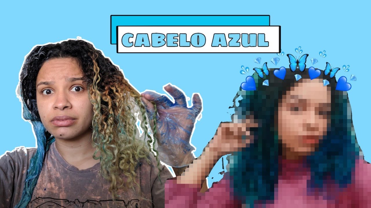 PINTEI MEU CABELO DE AZUL COM AZUL DE METILENO| @EleonaySantos