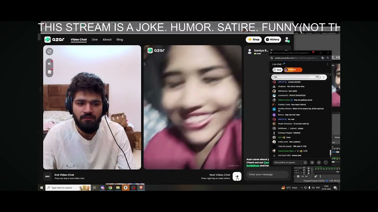The reason why jaiyaxh skips girls on omegle / azar
