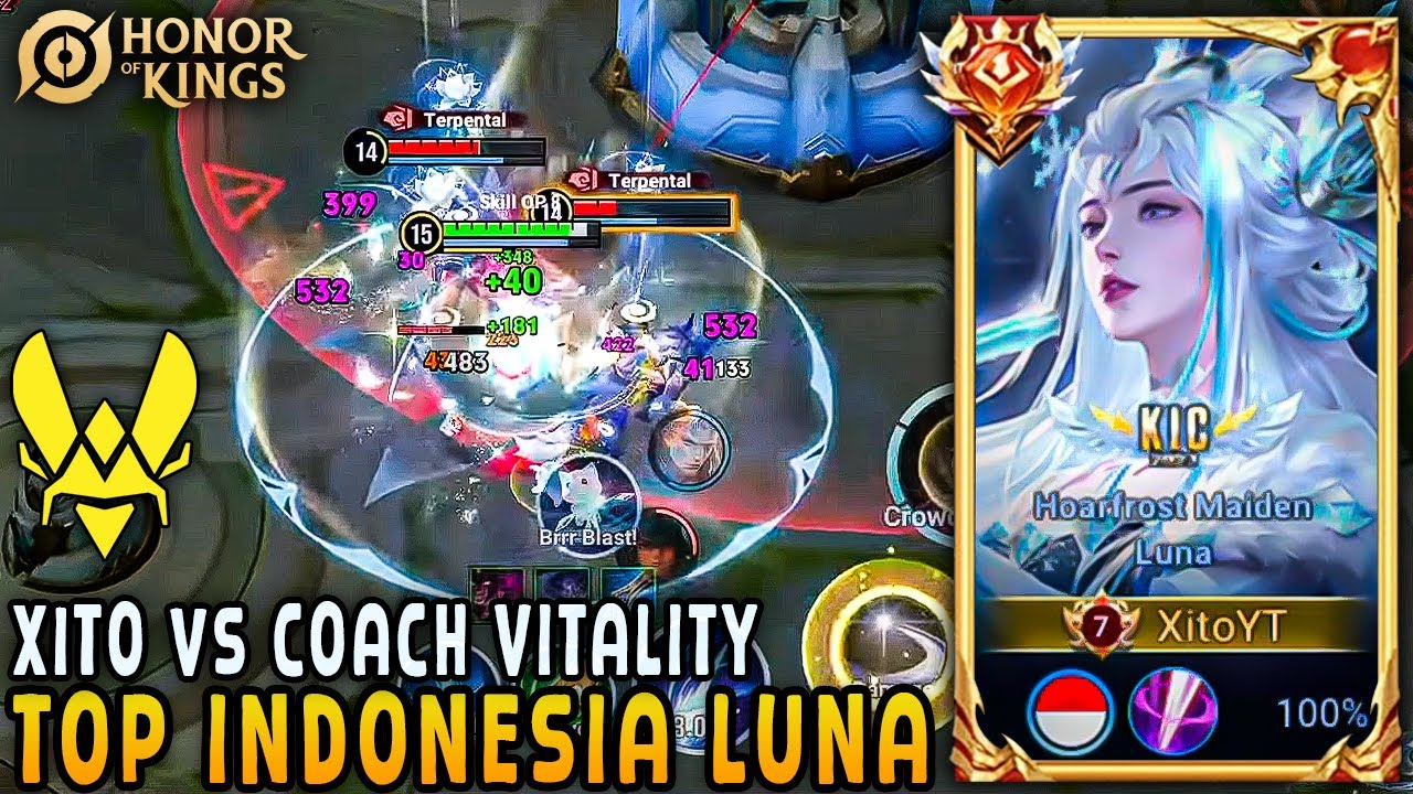 JUMPA COACH VITALITY NGERI BENER MAINNYA | TOP INDONESIA LUNA | XITO | HONOR OF KINGS INDONESIA