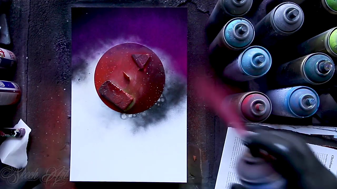 Itachi Uchiha - SPRAY PAINT ART by Skech