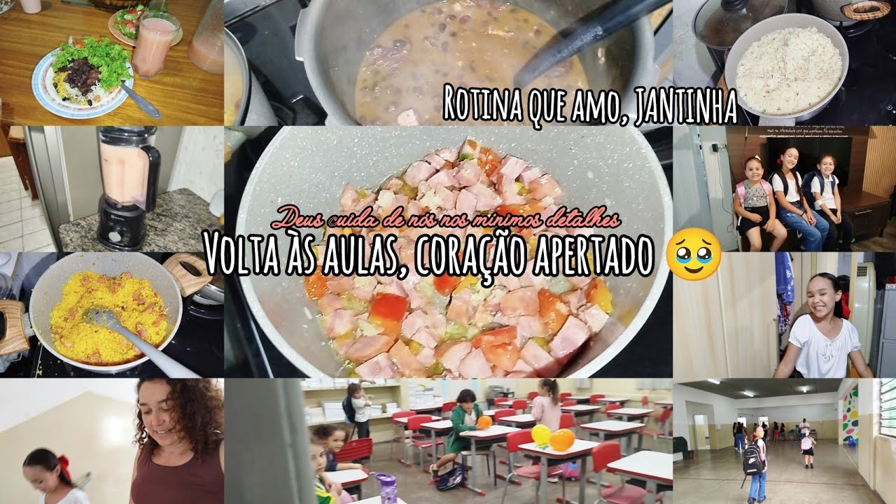 VOLTA ÀS AULAS CORAÇÃO APERTADO 🥹 ROTINA,JANTINHA 