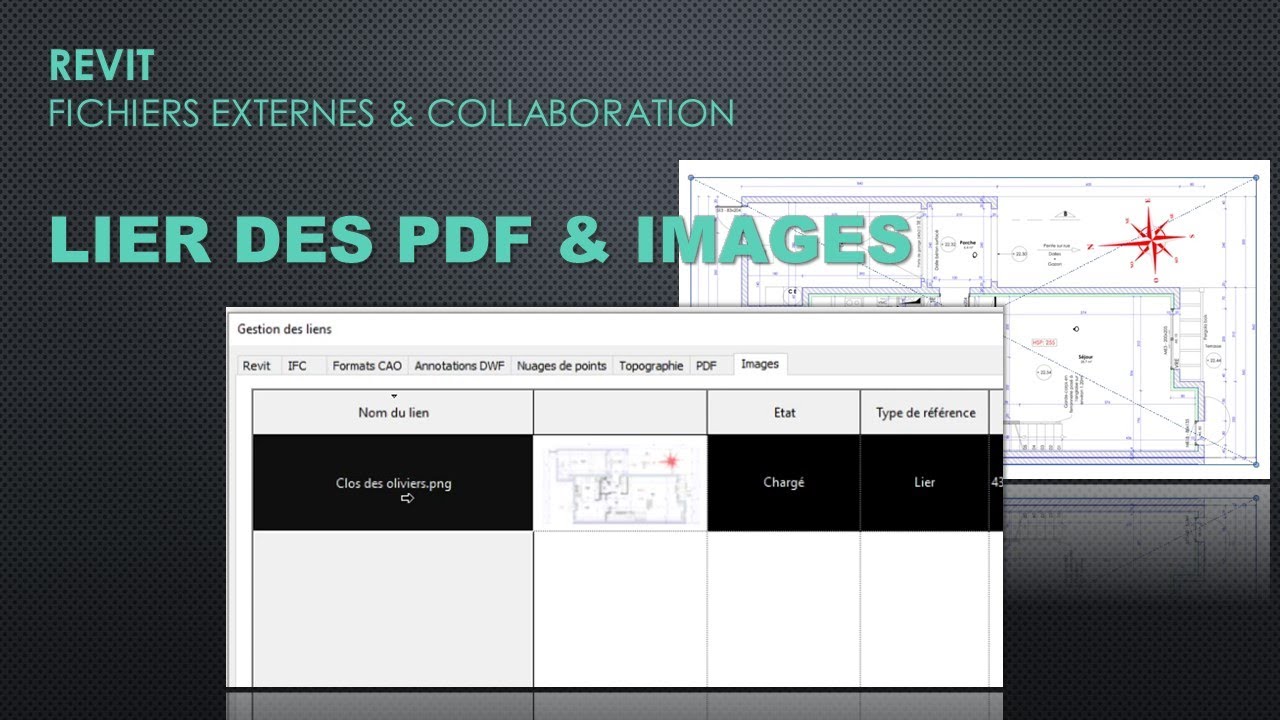 Lier des PDF et images dans Revit