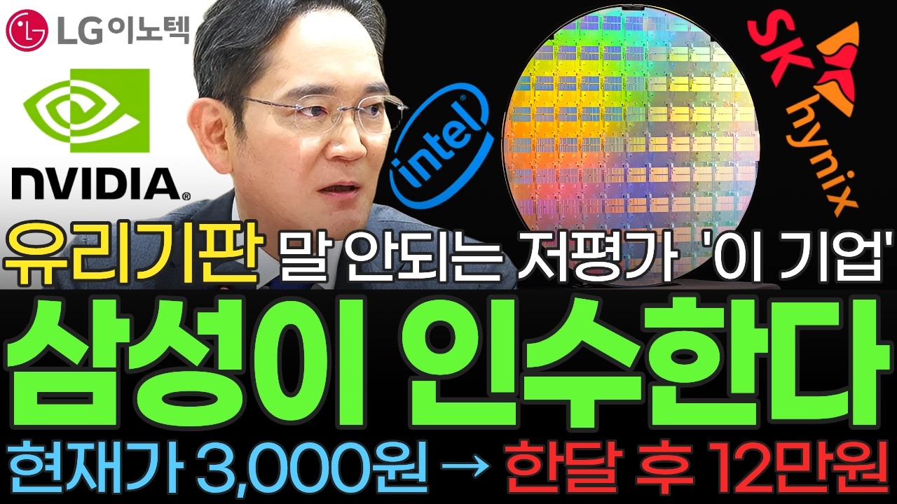 [주식] 삼성이 인수하는 유리기판 전 세계 1위 말도 안되는 저평가 대장주 '이 기업' SK LG 엔비디아 인텔에 핵심 부품 공급 예정 임박한 '이 기업' 꼭 사모으세요 [불사개]