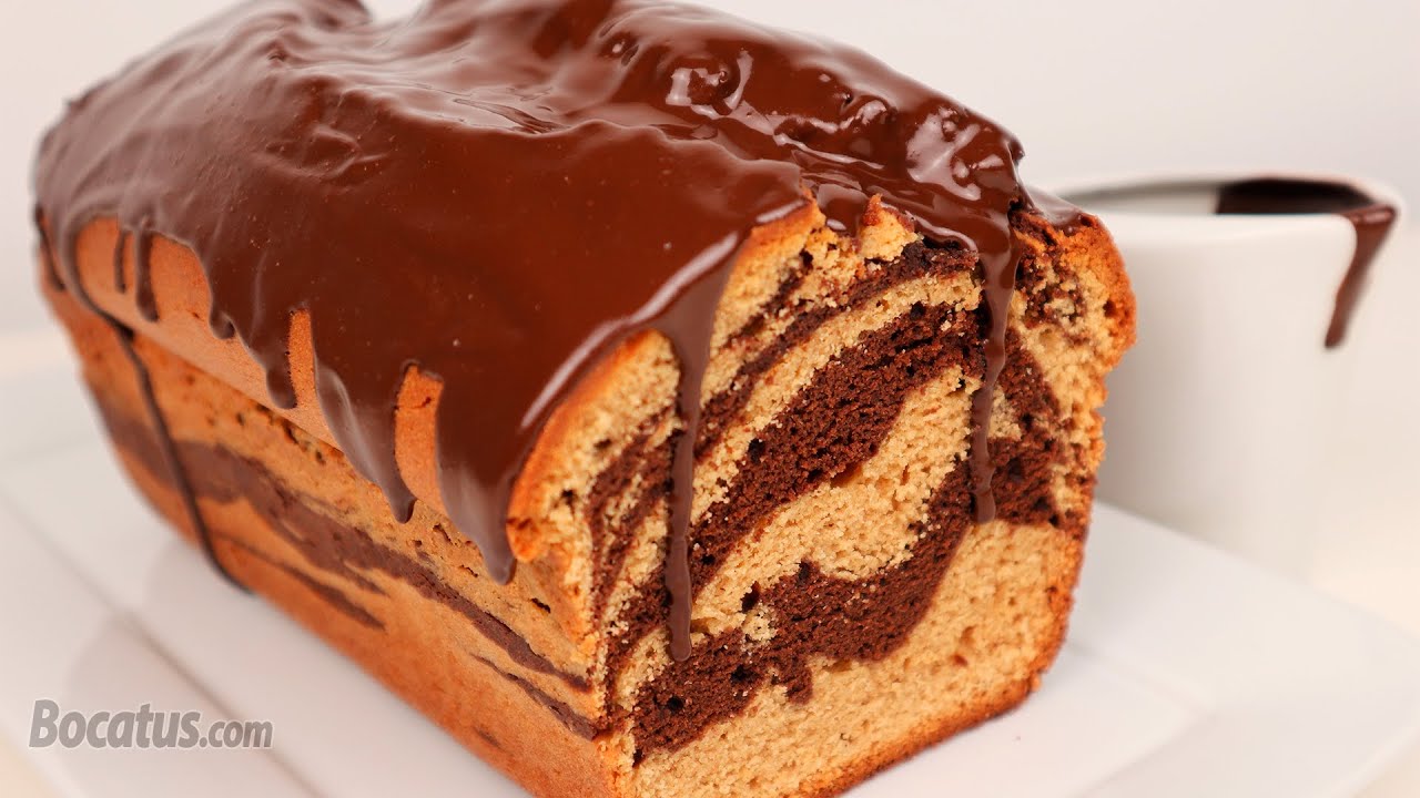 BIZCOCHO MARMOLADO de Cacahuete y Chocolate