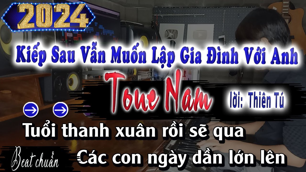Karaoke Tone Nam - Kiếp Này Vẫn Muốn Lập Gia Đình Với Em ( Lời Thiến Tú )