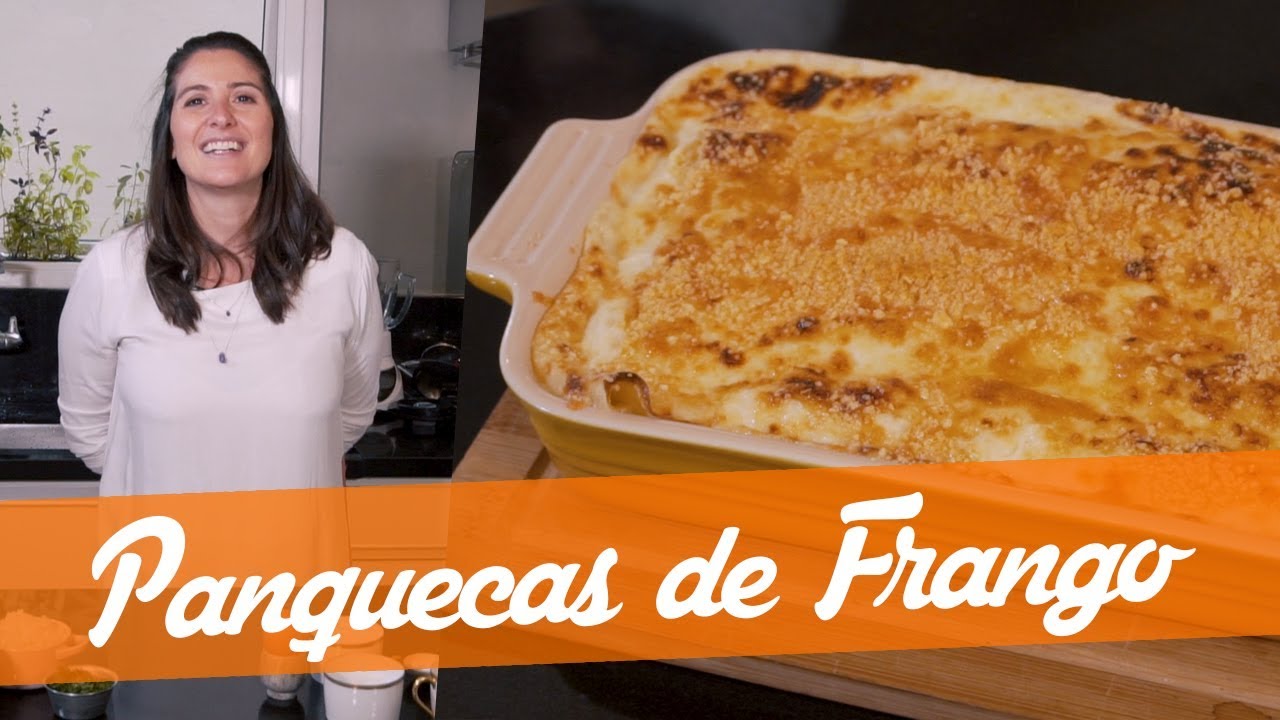 PANQUECAS RECHEADAS DE FRANGO - Carol Fiorentino