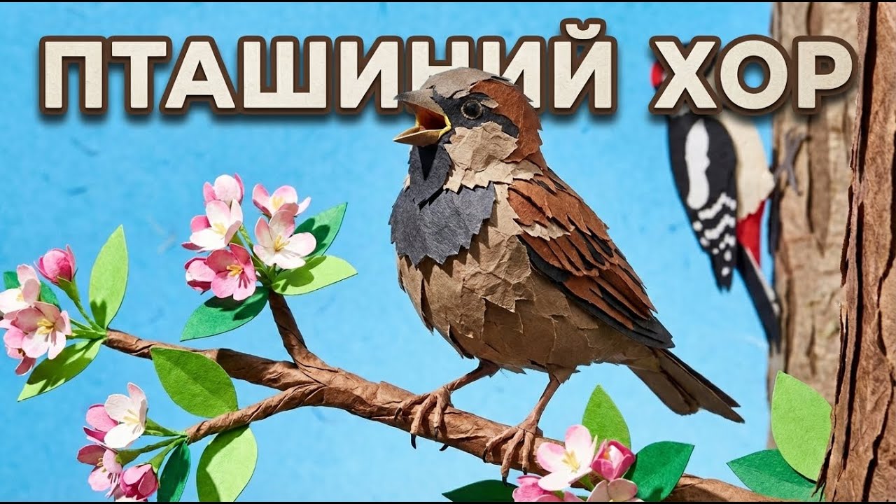 Пташиний хор 🐦 Весела весняна пісня для дітей | ROOMinROOM