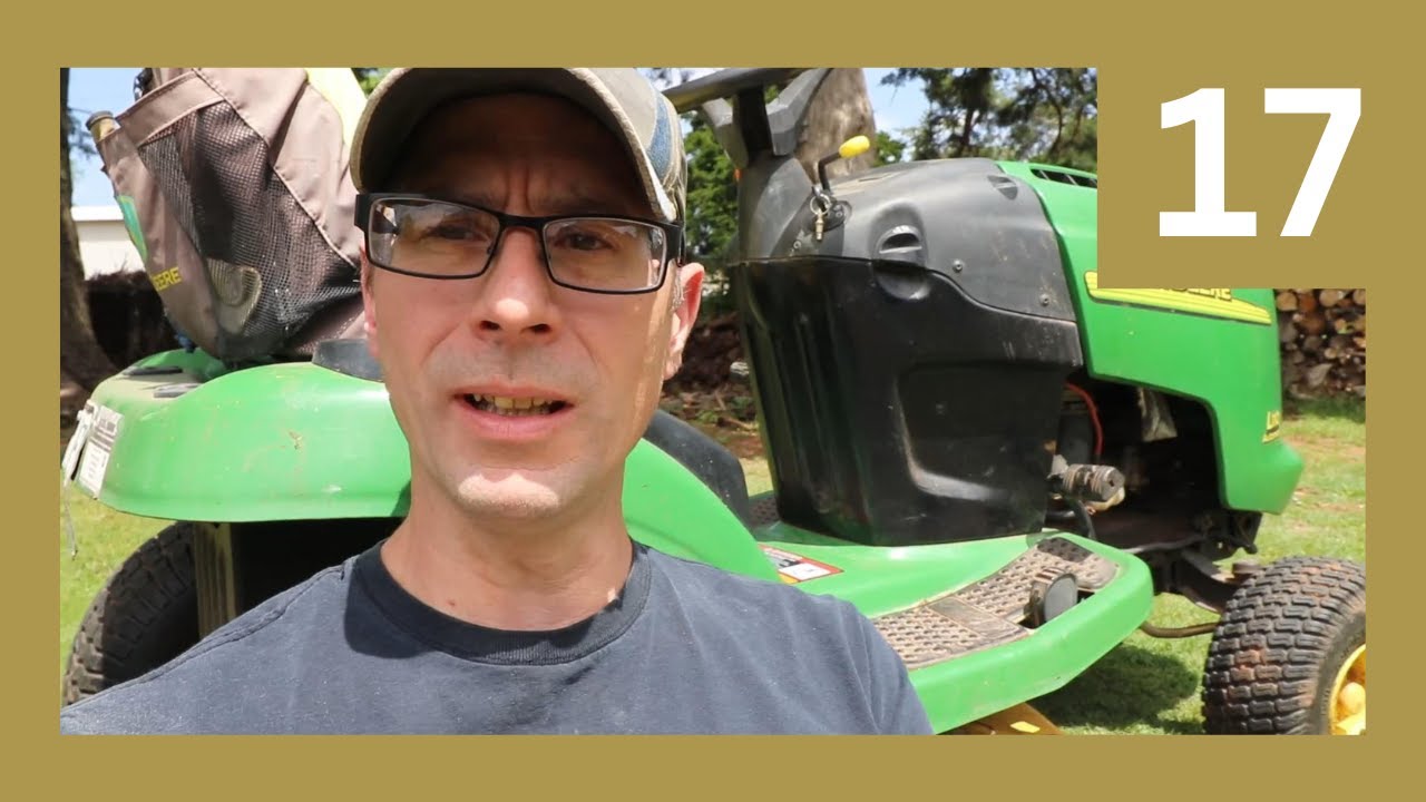John Deere L110 Mower Deck Lift Linkage Arm, Front Draft REPAIR- VLOG 17
