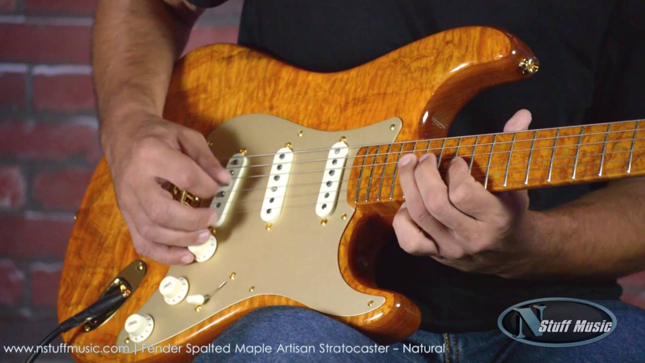 Fender Spalted Maple Artisan Stratocaster - Natural | N Stuff Music