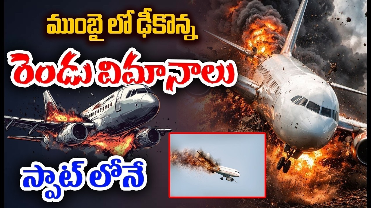 ముంబై లో ఢీకొన్న రెండు విమానాలు స్పాట్ లోనే  | Airoplane Crash In Mumbai | CVR Digital