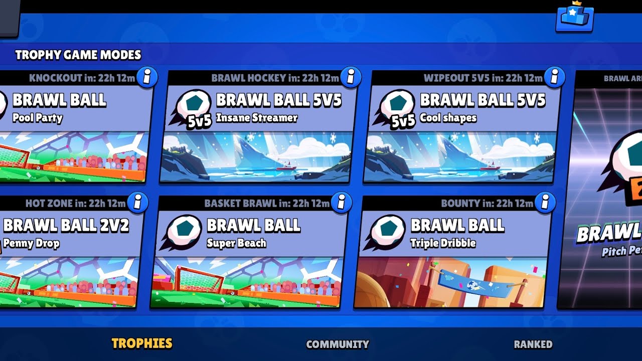 Playing brawl ball 2v2 and one 5v5 on Brawl Stars