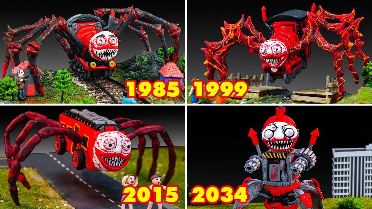 😱 EVOLUTION OF CHOO CHOO CHARLES - Monster Train Spider with Clay