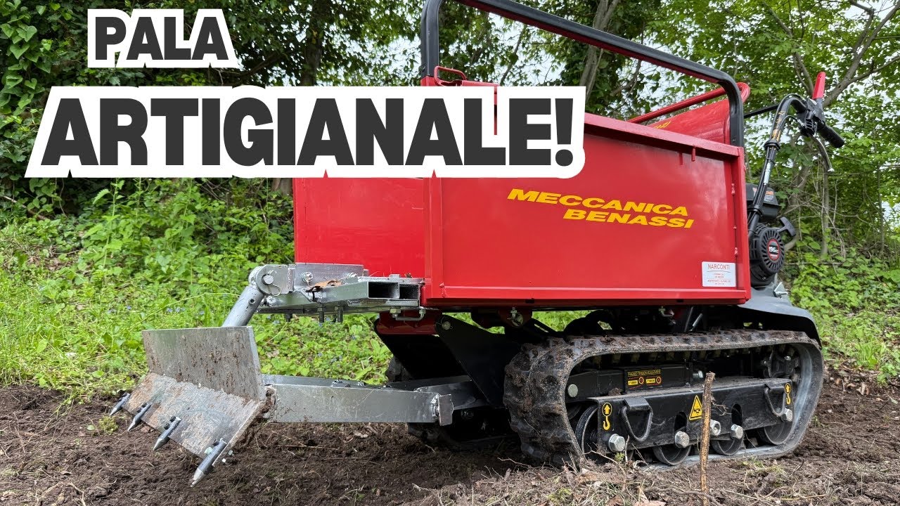 PALA ARTIGIANALE per movimento terra con MOTOCARRIOLA CINGOLATA Benassi MB 500! | Finetti (VR) |