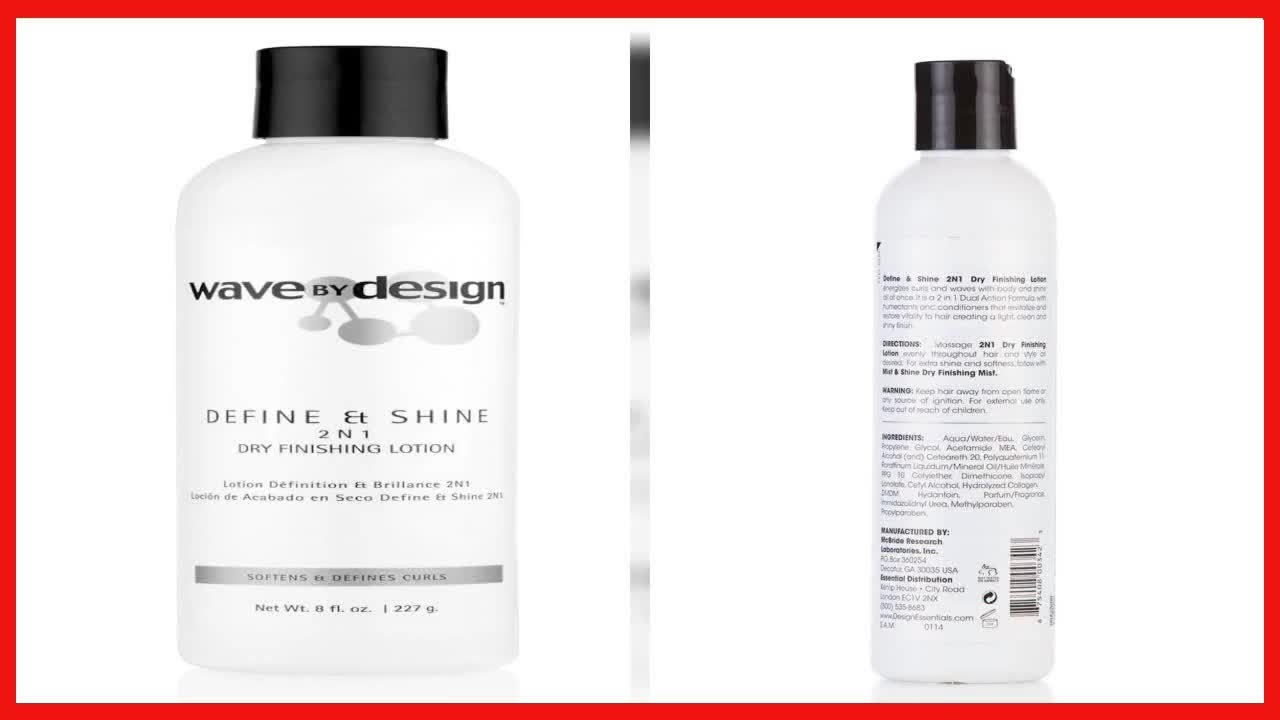Design Essentials 2-N-1 Dry Finishing Lotion to Restore, Define & Revitalize Waves, Curls,