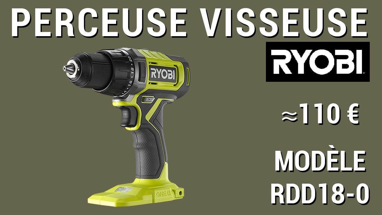 Test Perceuse-visseuse sans fil 18V RDD18-0 RYOBI (avis)