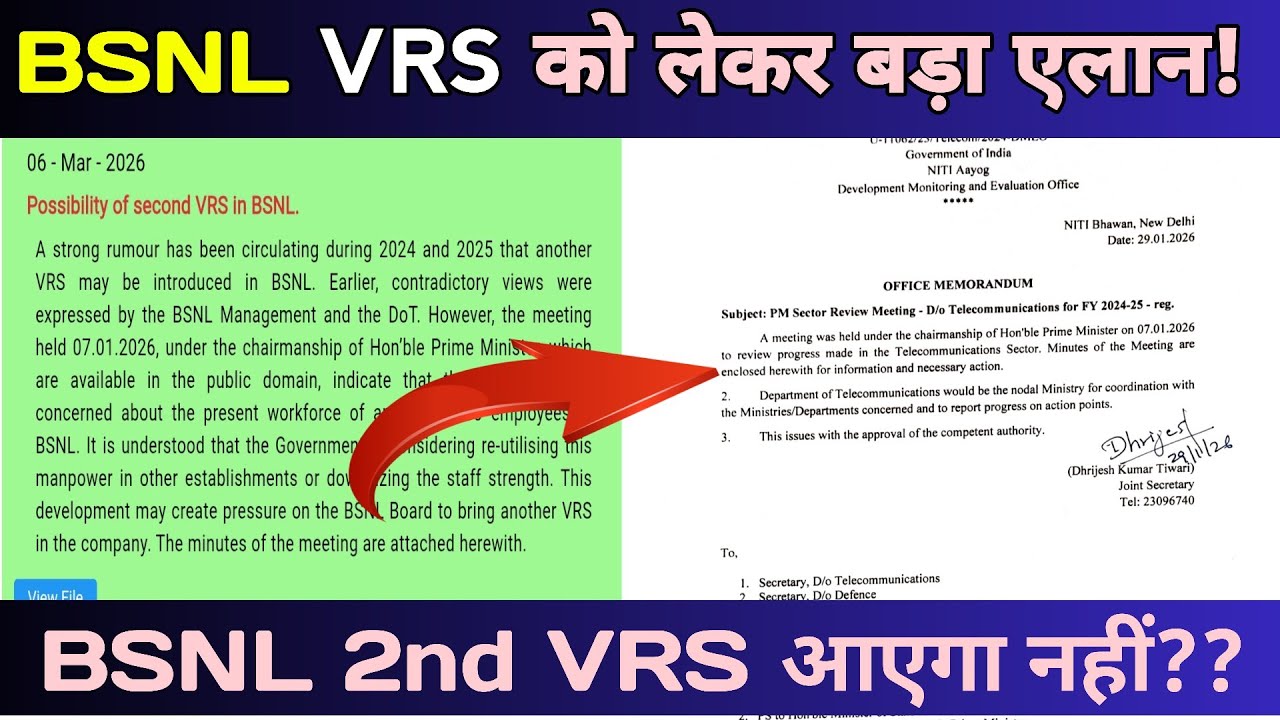 Big news for BSNL employees | Will the second VRS come or not?