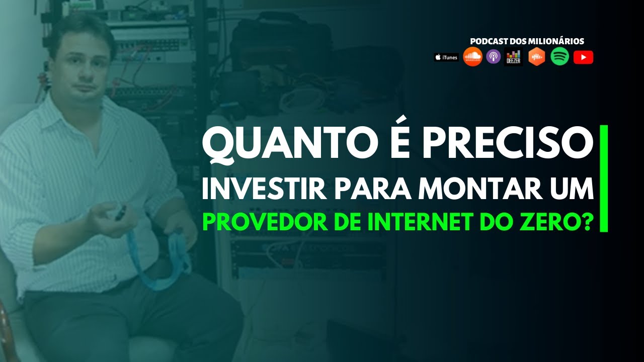 Quanto &eacute; preciso investir para montar um provedor de internet do zero? | ALLAN RECOMENDA 20