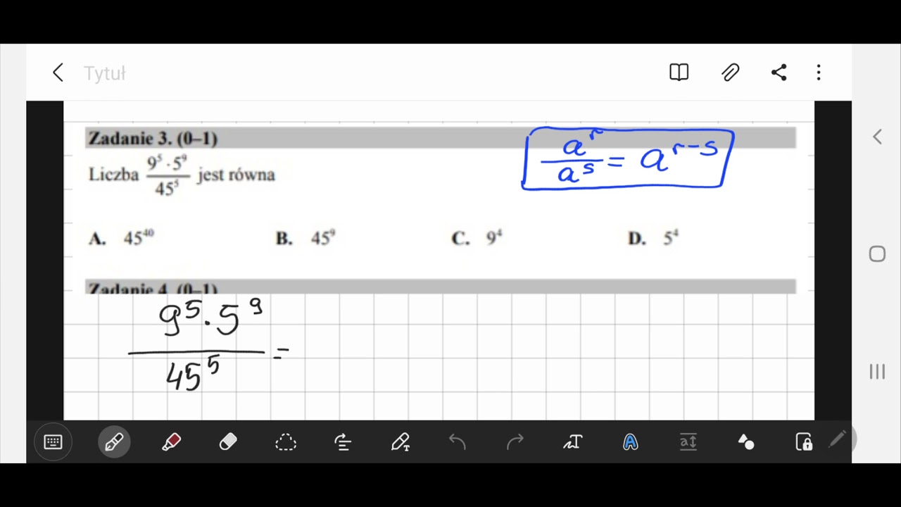 POTĘGI - matura matematyka