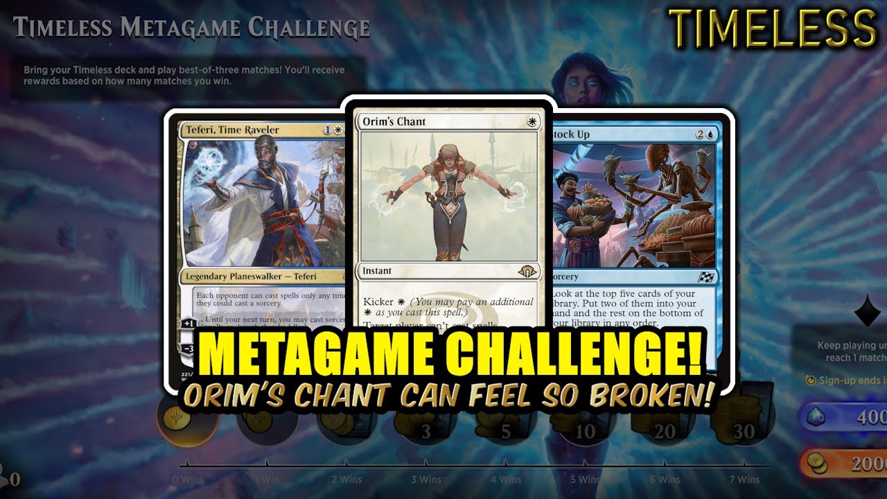 Chant Is Just So Broken Sometimes &ndash; UW Chant Metagame Challenge | Timeless BO3 | MTG Arena