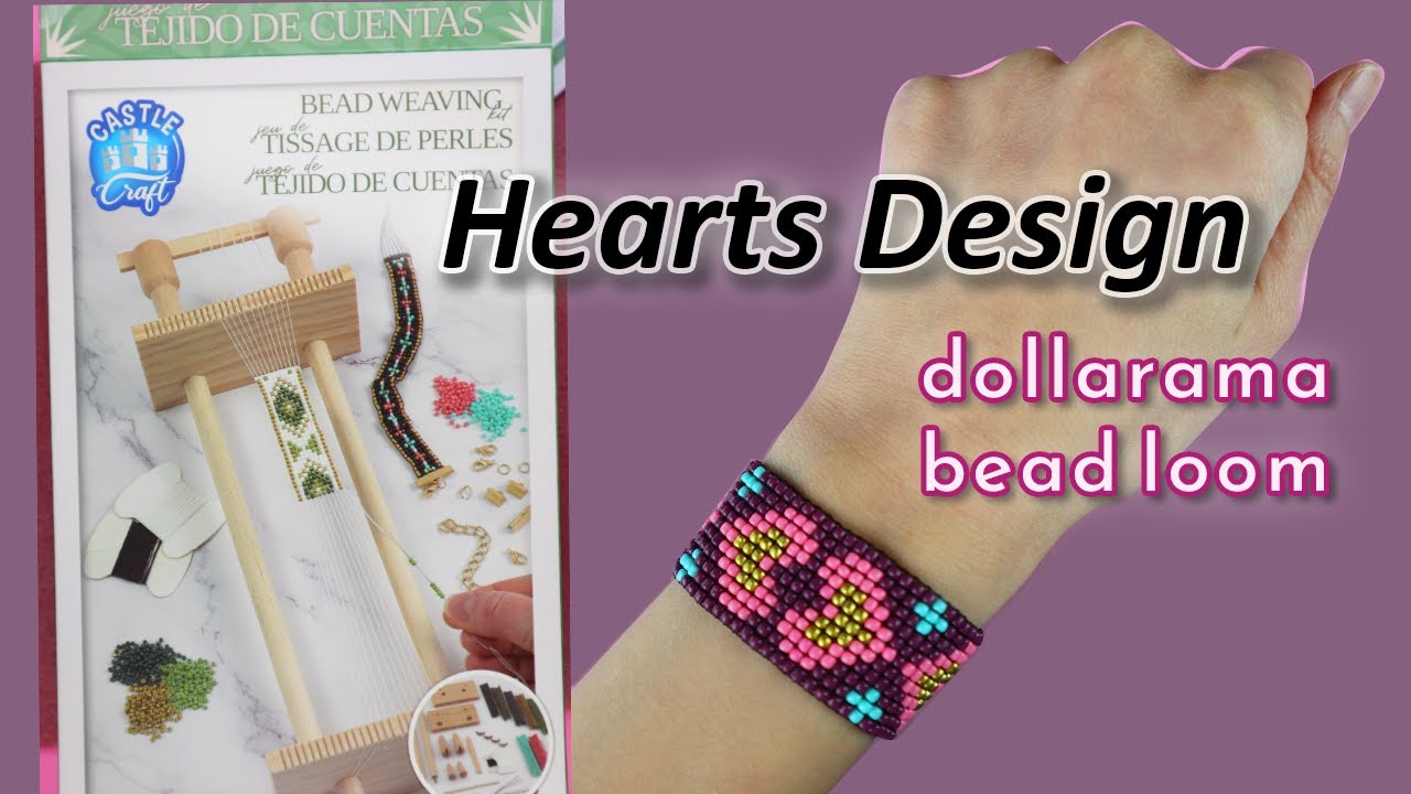 Heart Design Dollarama Bead Loom Bracelet Castle Craft Bead Weaving Kit Tutorial
