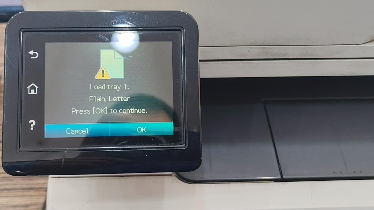 How to fix error Load Tray 1 Plain Letter Press (OK) to continue. HP LaserJet Printer #viralvideo