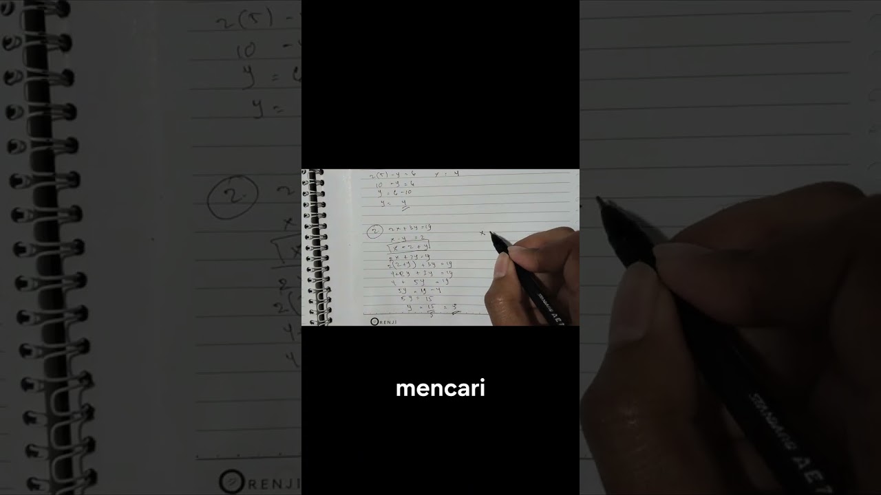 Sistem persamaan linier - Substitusi