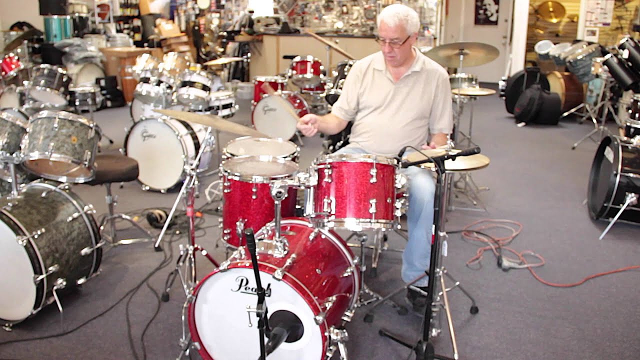 Used Pearl Reference Pure Drum Set - Red Glitter Lacquer