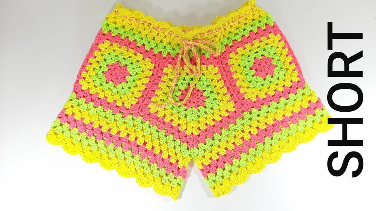 Short de Crochê NEON VERÃO Por Neddy Ghusmam