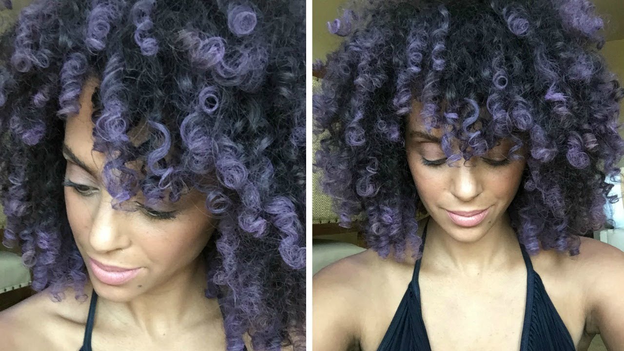 TEMPORARY HAIR COLOR ON CURLY HAIR (SPLAT HAIR CHALK) | DISCOCURLSTV