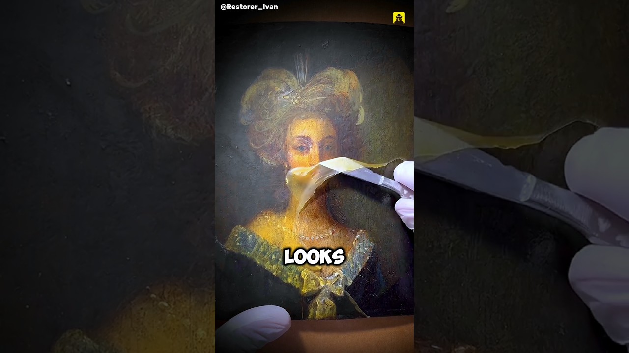 Repairing ancient PAINTINGS #shorts