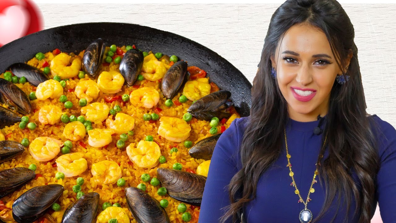 ارز السي فود على الطريقة  الاسباني seafood paella مع د. ندى بهاء