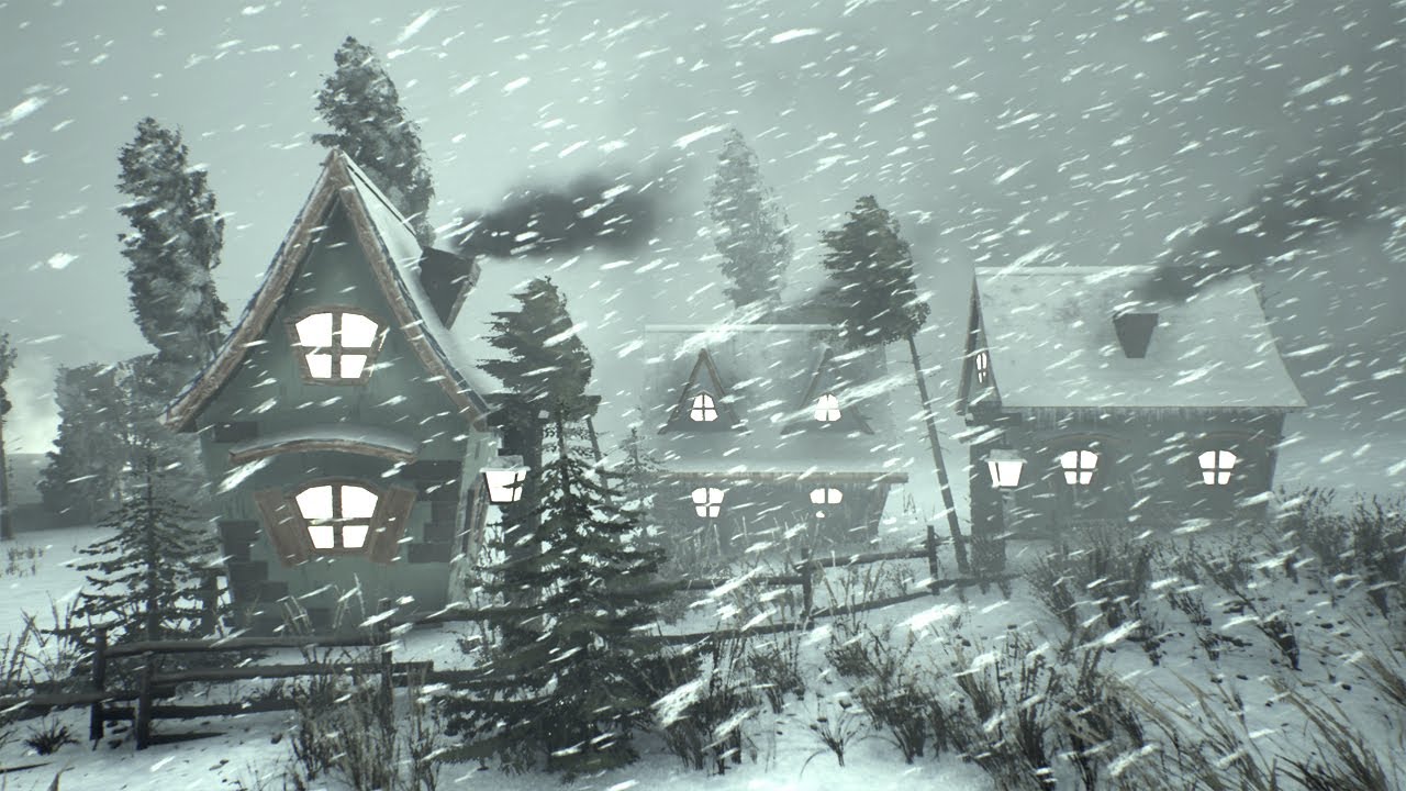Arctic Night Vigil: Storm Winds & Heavy Snowfall for Relaxation | Northern Watch in Frozen Silence