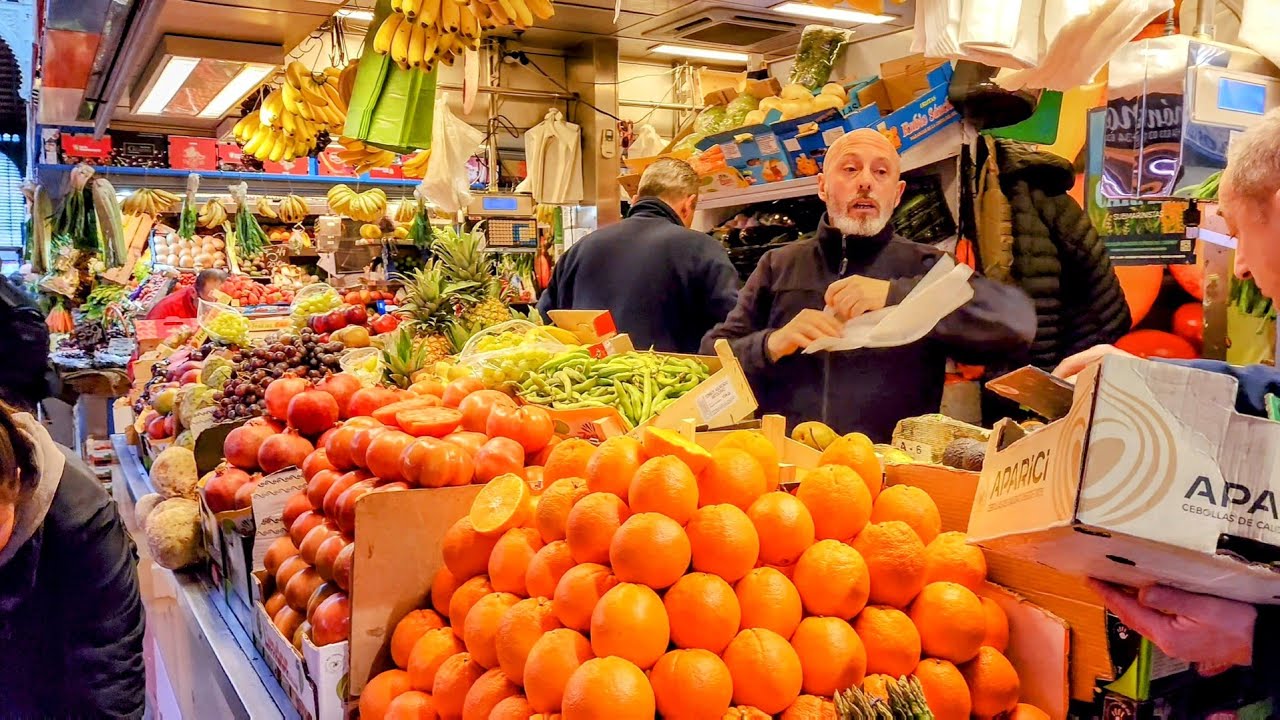Malaga Central Market, Spain 4K | Small But Amazing