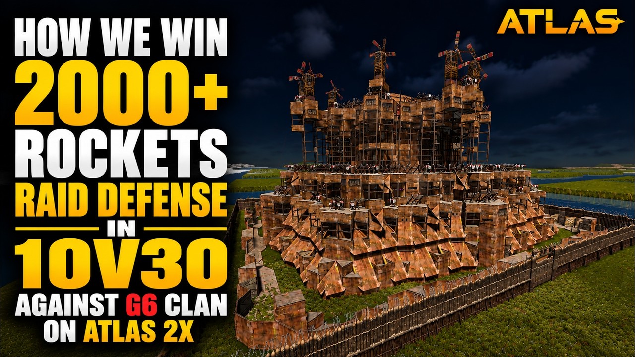 How We Won a 2000+ Rockets Raid Defense Against G6 | Atlas 2X Monthly 10v30