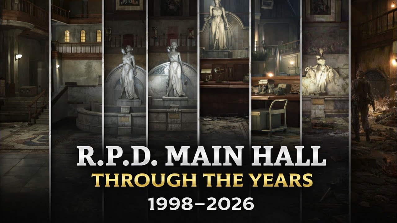 R.P.D. Main Hall (1998 - 2026) (All Themes) | Resident Evil | Wind & Raindrops| Ambient and Relaxing